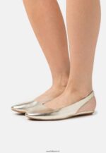 femmes ballerines à brides en cuir doré 006BT2182 Anna Field
