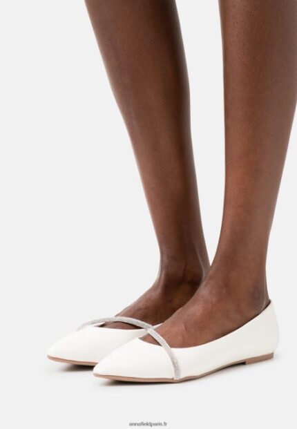 femmes ballerines blanches 006BT2099 Anna Field