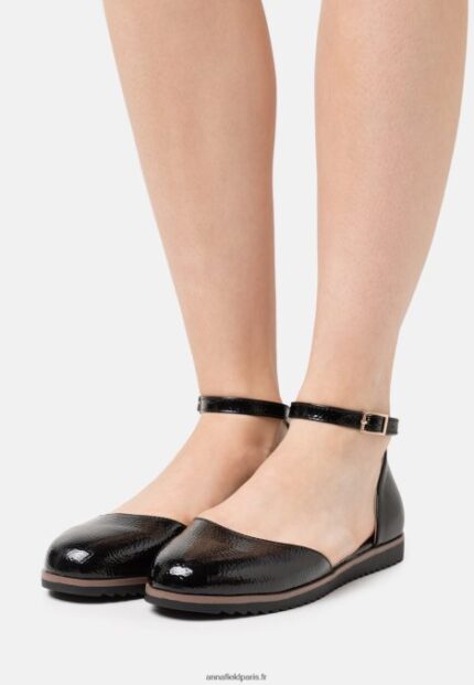 femmes ballerines bride cheville confort noir 006BT2163 Anna Field