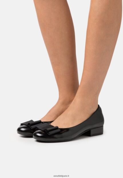 femmes ballerines cuir noir 006BT2112 Anna Field