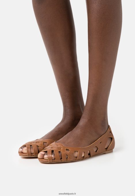 femmes_ballerines_peeptoe_cuir_cognac_006bt2125_anna_field.jpg femmes ballerines peeptoe cuir cognac 006BT2125 Anna Field - Image 1