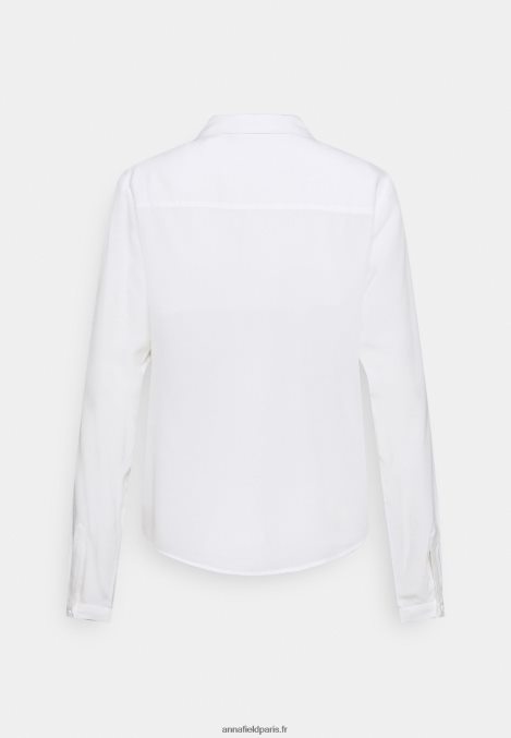 femmes blouse basique avec poche blouse boutonnée blanc cassé 006BT668 Anna Field - Image 2