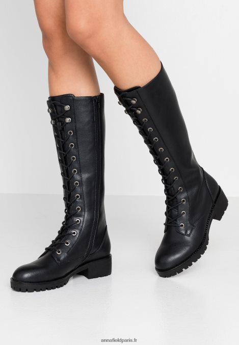 femmes_bottes_a_lacets_noires_006bt2222_anna_field.jpg femmes bottes à lacets noires 006BT2222 Anna Field - Image 1