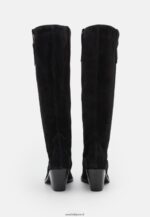 femmes bottes de cowboy/motard en cuir noir 006BT2225 Anna Field - Image 4