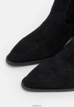 femmes bottes de cowboy/motard en cuir noir 006BT2225 Anna Field - Image 6
