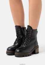 femmes bottillon d'hiver en cuir bottes d'hiver noir 006BT2036 Anna Field