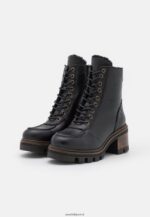 femmes bottillon d'hiver en cuir bottes d'hiver noir 006BT2036 Anna Field - Image 3