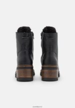 femmes bottillon d'hiver en cuir bottes d'hiver noir 006BT2036 Anna Field - Image 4