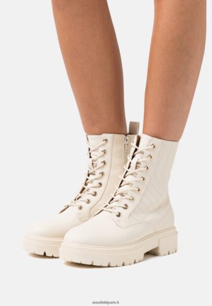 femmes bottines à lacets blanc cassé 006BT2033 Anna Field