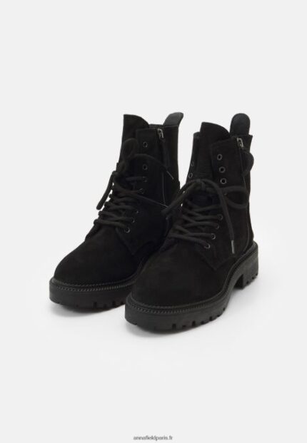 femmes bottines à lacets noires 006BT2038 Anna Field