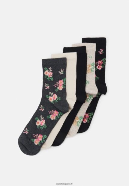 femmes chaussettes noir/beige 006BT1129 Anna Field