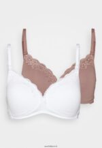 femmes coquelicot soutien-gorge d'allaitement 2pp soutien-gorge triangle rose/blanc 006BT918 Anna Field - Image 5