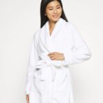 femmes dames en peluche peignoir robe de chambre blanc 006BT1087 Anna Field