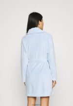 femmes dames en peluche peignoir robe de chambre bleu 006BT1094 Anna Field - Image 3