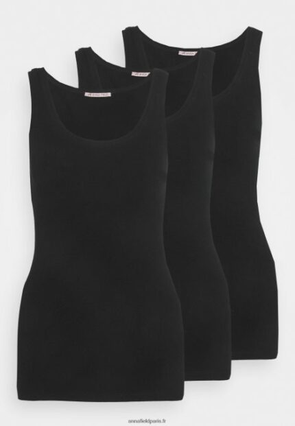 femmes débardeur basique 3er pack top noir/noir/noir 006BT468 Anna Field