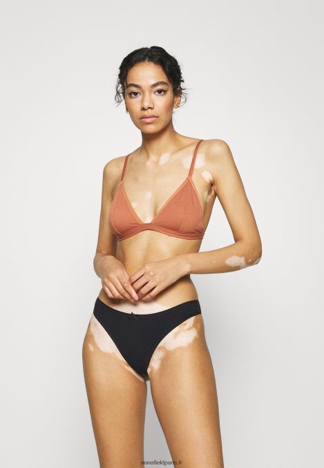 femmes georgina 7pp string string en coton noir 006BT977 Anna Field - Image 1