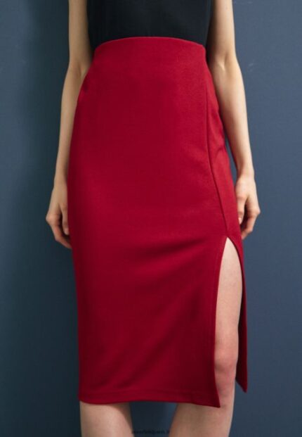 femmes jupe crayon rouge foncé 006BT806 Anna Field