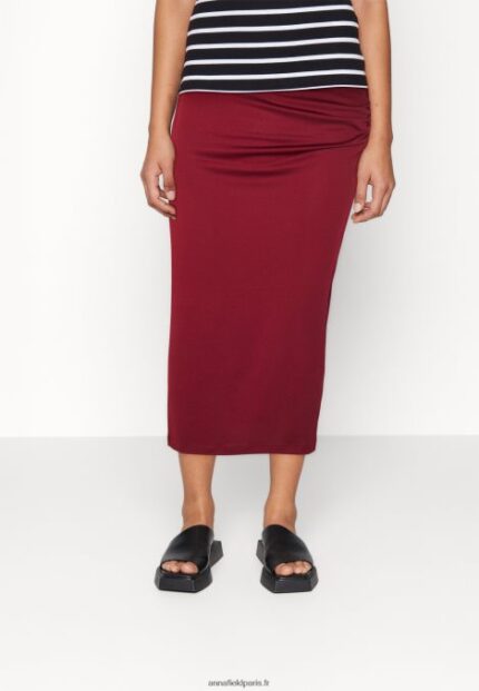 femmes jupe crayon rouge foncé 006BT808 Anna Field