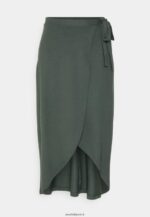 femmes jupe midi portefeuille basique jupe trapèze vert clair 006BT789 Anna Field - Image 6