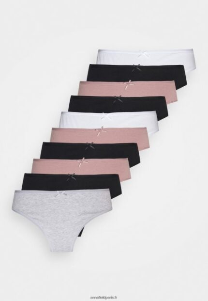 femmes lot de 10 slips shannon rose/gris 006BT957 Anna Field