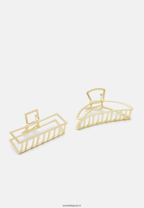 femmes Lot de 2 accessoires de coiffure dorés 006BT2669 Anna Field - Image 1