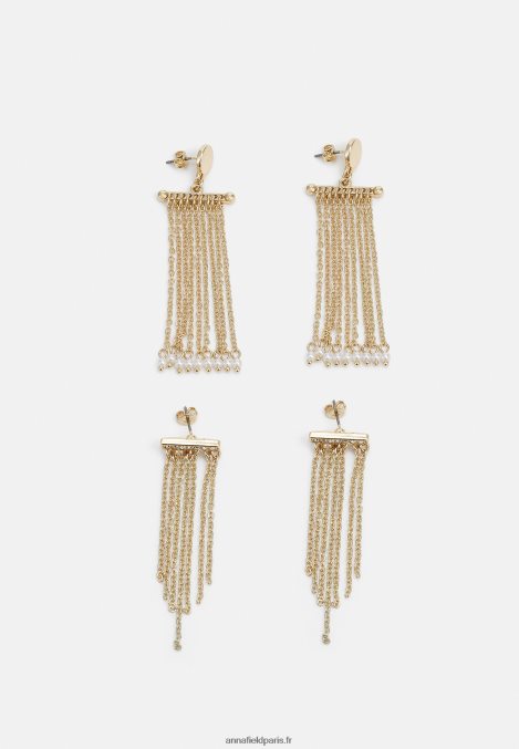 femmes Lot de 2 boucles d'oreilles dorées 006BT2660 Anna Field - Image 1