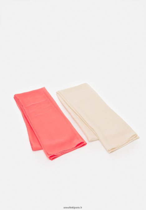femmes_lot_de_2_foulards_rose_nude_006bt2713_anna_field.jpg femmes Lot de 2 foulards rose/nude 006BT2713 Anna Field - Image 1