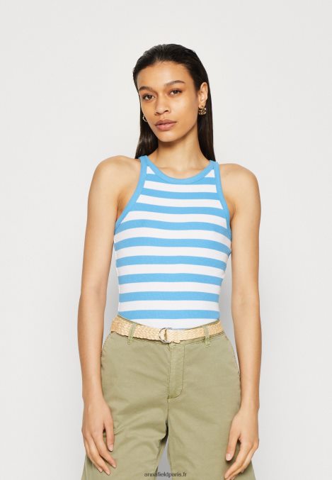 femmes Lot de 2 hauts bleu/blanc/blanc 006BT449 Anna Field - Image 4
