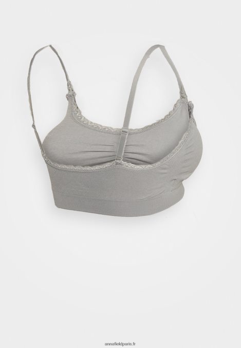 femmes Lot de 2 soutiens-gorge de maternité sans couture bustier gris/noir 006BT952 Anna Field - Image 3