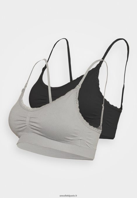femmes Lot de 2 soutiens-gorge de maternité sans couture bustier gris/noir 006BT952 Anna Field - Image 1