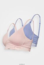 femmes Lot de 2 soutiens-gorge t-shirt bleu foncé/rose 006BT949 Anna Field