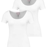 femmes Lot de 2 t-shirts basiques blanc 006BT306 Anna Field