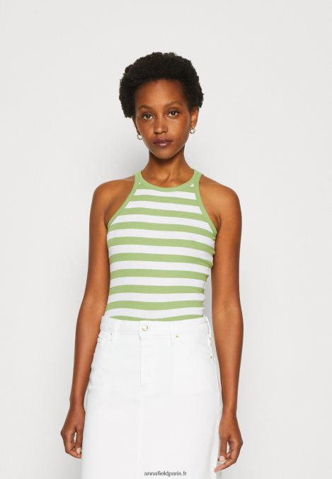 femmes Lot de 2 tops blanc cassé/vert 006BT479 Anna Field - Image 2