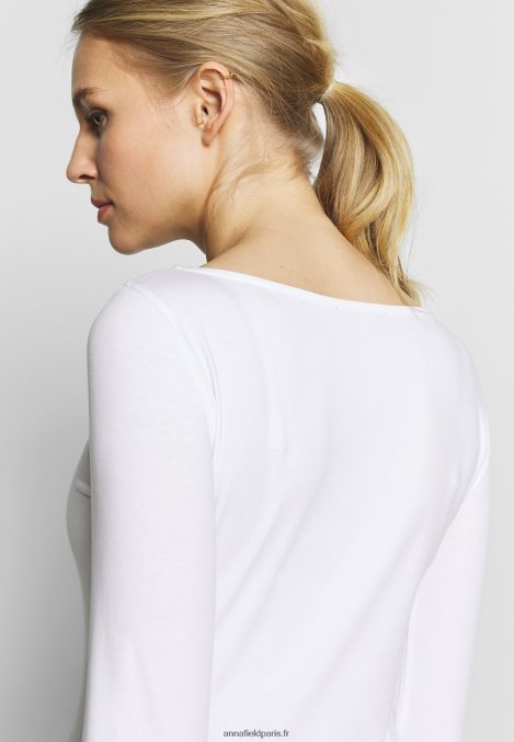 femmes Lot de 2 tops manches longues bleu maritime/blanc 006BT539 Anna Field - Image 6