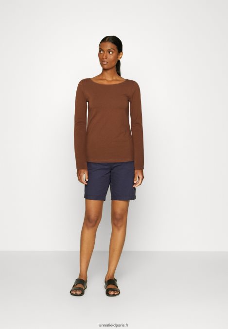 femmes Lot de 2 tops manches longues marron/blanc 006BT584 Anna Field - Image 1