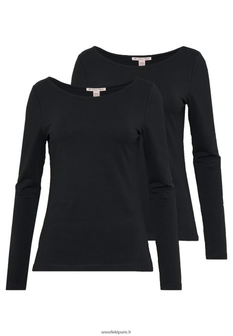 femmes Lot de 2 tops manches longues noir 006BT586 Anna Field - Image 1