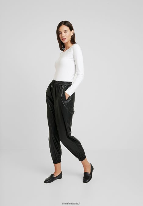 femmes Lot de 2 tops manches longues noir/blanc 006BT550 Anna Field - Image 2
