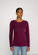 femmes Lot de 2 tops manches longues rouge foncé/noir 006BT589 Anna Field - Image 2