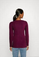 femmes Lot de 2 tops manches longues rouge foncé/noir 006BT589 Anna Field - Image 3