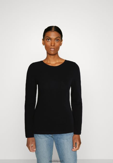 femmes Lot de 2 tops manches longues rouge foncé/noir 006BT589 Anna Field - Image 4