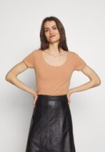 femmes Lot de 3 t-shirts basiques blanc/camel/noir 006BT380 Anna Field - Image 5