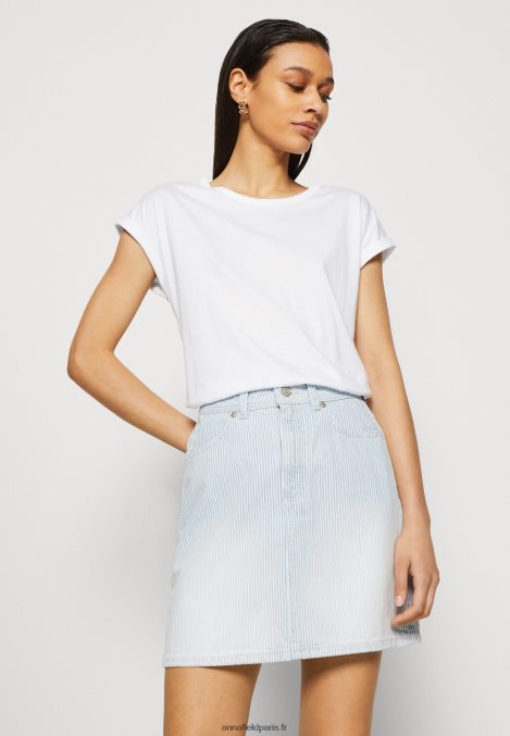 femmes Lot de 3 t-shirts basiques blanc/gris clair chiné 006BT344 Anna Field - Image 6