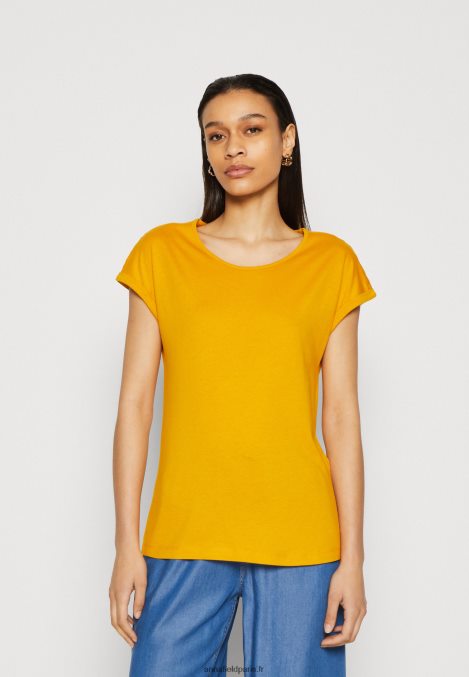 femmes Lot de 3 t-shirts basiques blanc/gris clair chiné/jaune foncé 006BT308 Anna Field - Image 2