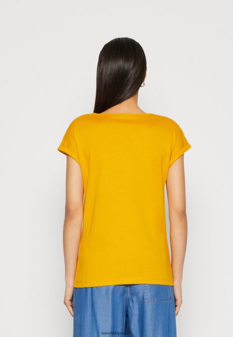 femmes Lot de 3 t-shirts basiques blanc/gris clair chiné/jaune foncé 006BT308 Anna Field - Image 3