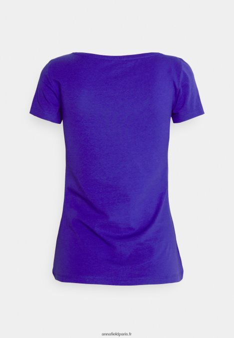 femmes Lot de 3 t-shirts basiques bleu foncé/rose/blanc cassé 006BT335 Anna Field - Image 2