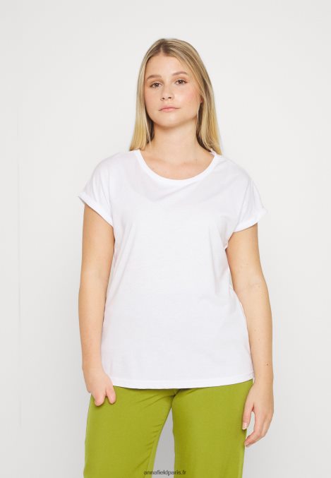 femmes Lot de 3 t-shirts basiques rouge foncé/blanc/noir 006BT352 Anna Field - Image 7