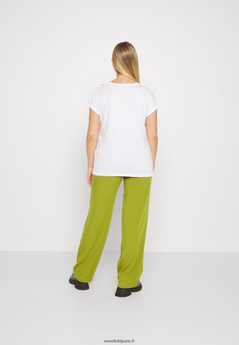 femmes Lot de 3 t-shirts basiques rouge foncé/blanc/noir 006BT352 Anna Field - Image 8