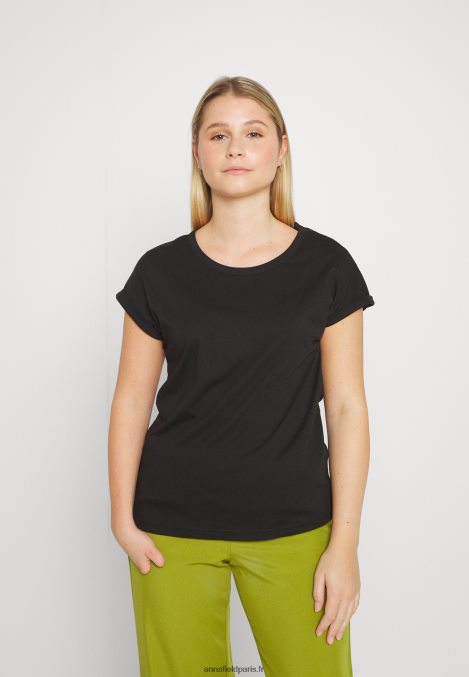 femmes Lot de 3 t-shirts basiques rouge foncé/blanc/noir 006BT352 Anna Field - Image 10