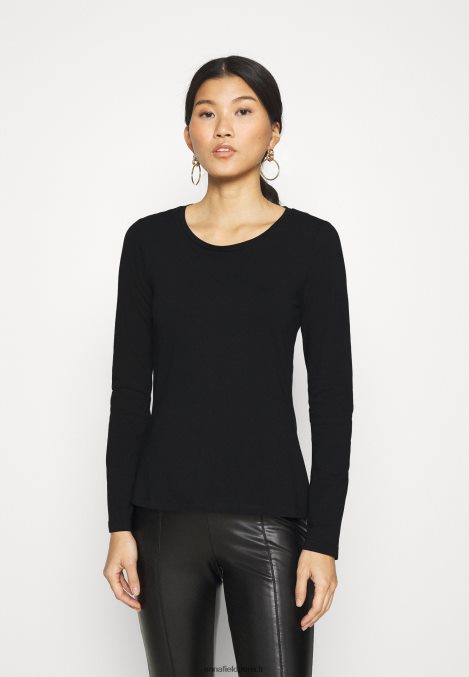 femmes Lot de 3 tops manches longues noir/blanc/gris clair chiné 006BT543 Anna Field - Image 4