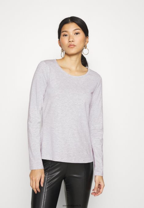 femmes Lot de 3 tops manches longues noir/blanc/gris clair chiné 006BT543 Anna Field - Image 5